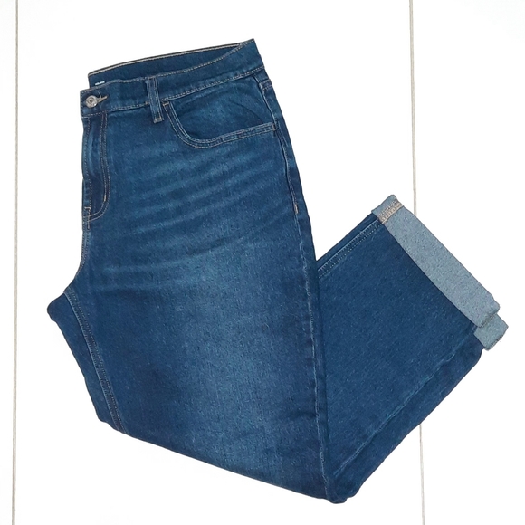 Old Navy Mid-rise Boyfriend Straight Jeans Women's Size 14 Petite - Picture 1 of 8